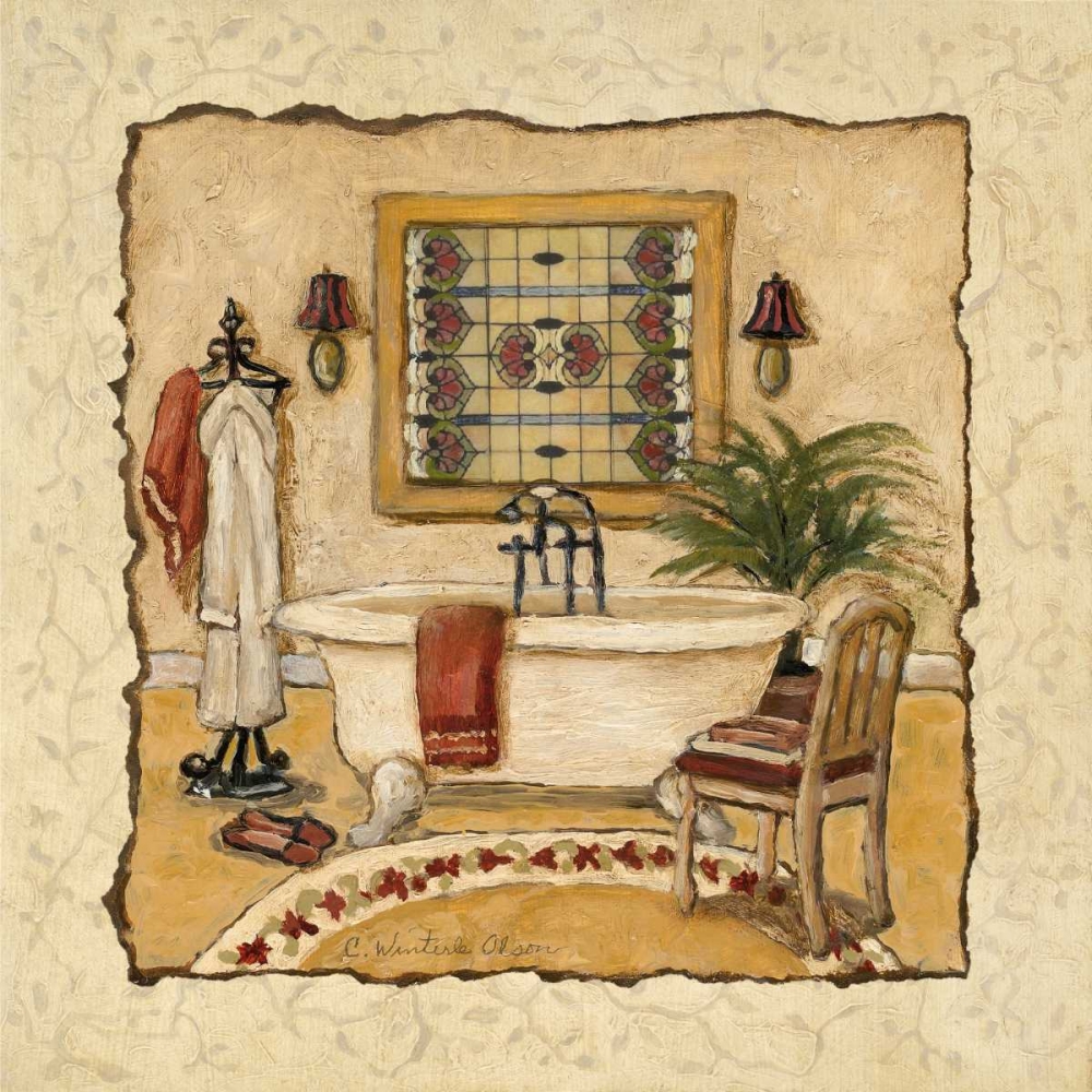 Art Deco Bath II art print by Charlene Olson for $57.95 CAD