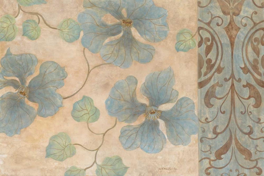 Blue Damask II art print by Tava Studios for $57.95 CAD