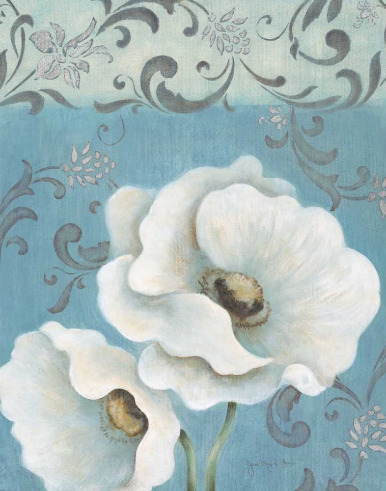 Poppies on Blue II art print by Tava Studios for $57.95 CAD