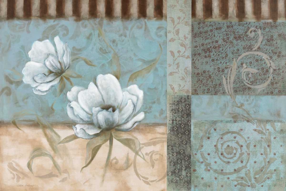 Crystal Blue Peony art print by Carol Robinson for $57.95 CAD