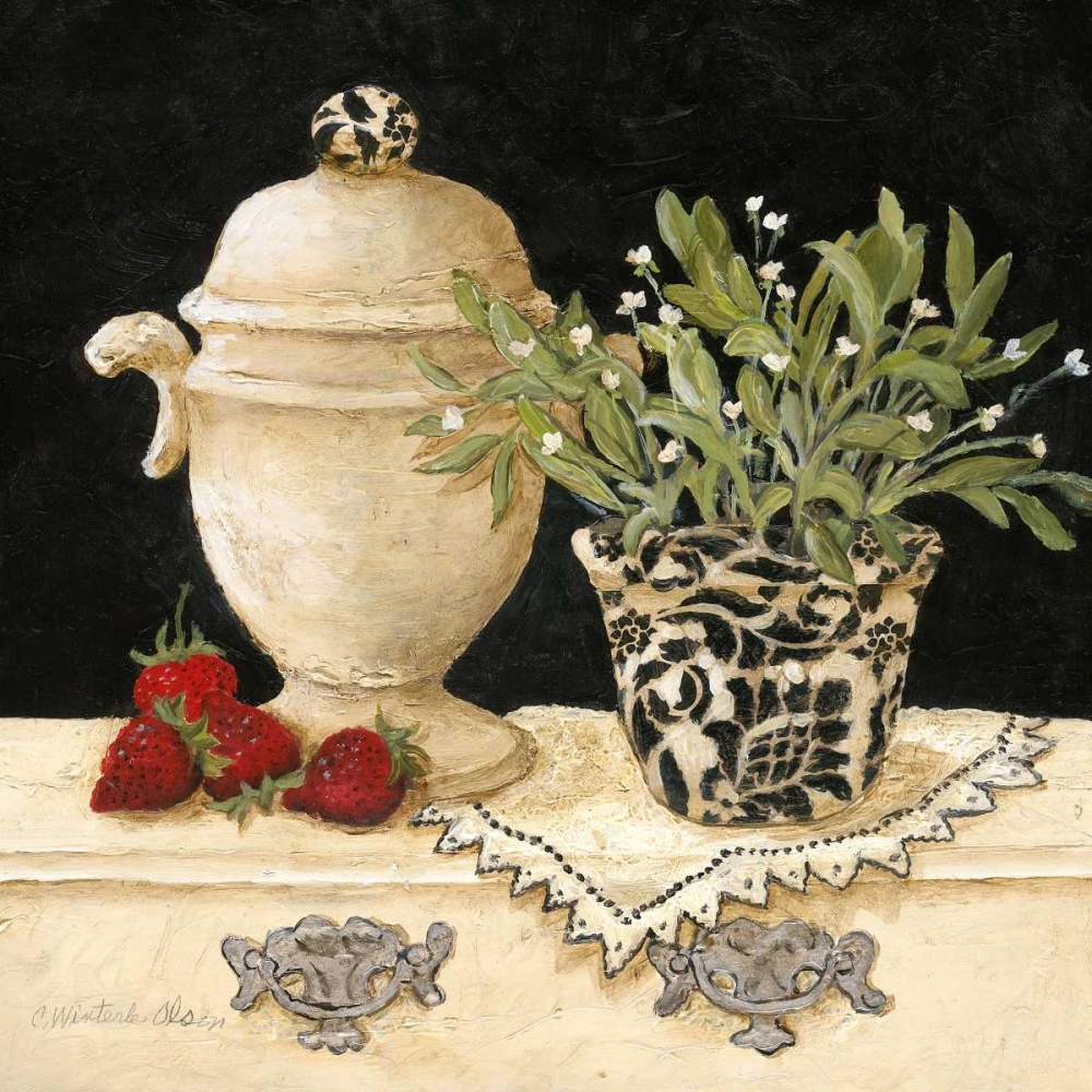 Strawberry Still Life art print by Charlene Olson for $57.95 CAD