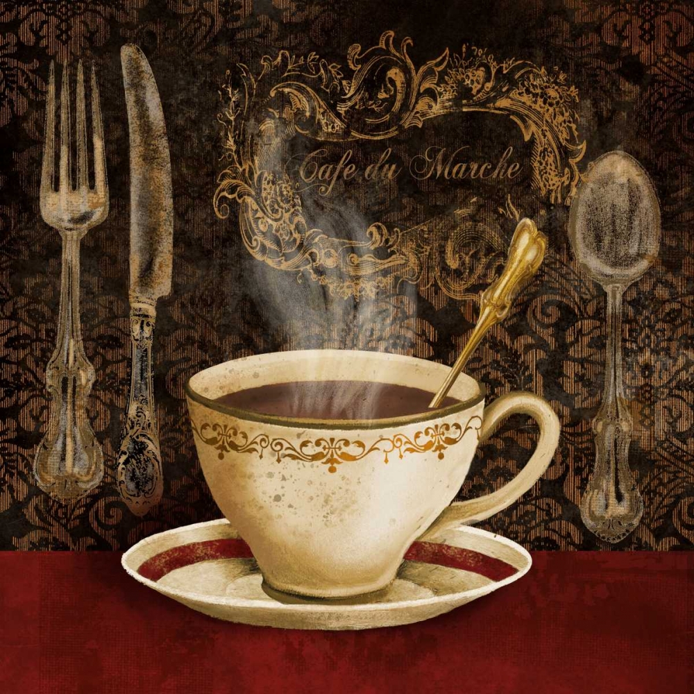 Cafe du Marche art print by Conrad Knutsen for $57.95 CAD