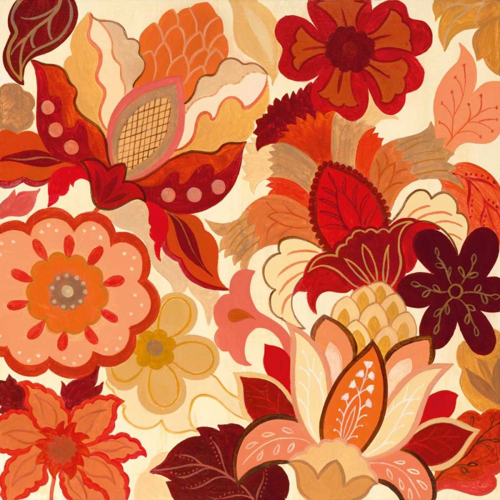 Vermilion Garden I art print by Tava Studios for $57.95 CAD
