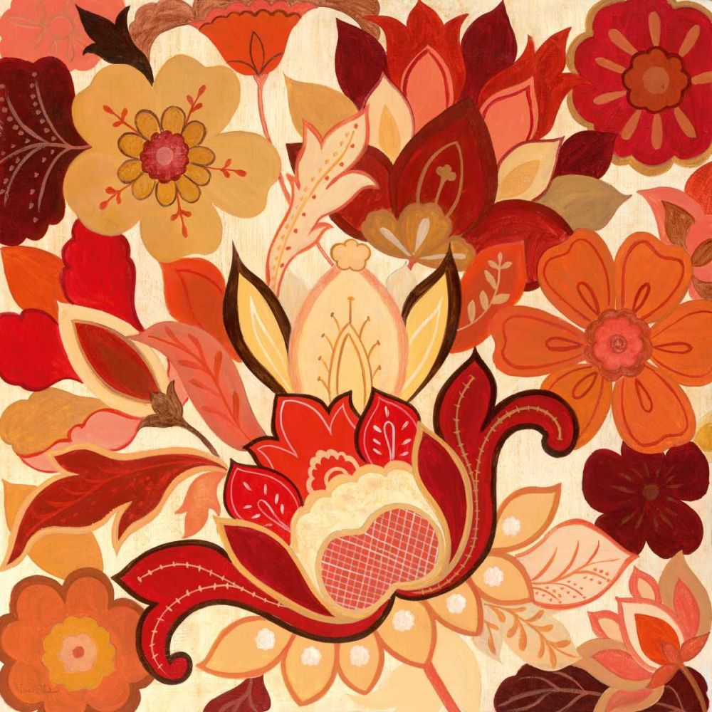Vermilion Garden II art print by Tava Studios for $57.95 CAD
