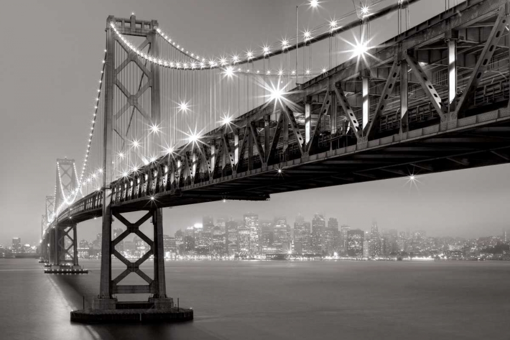 Bay Bridge at Night art print by Aaron Reed for $57.95 CAD