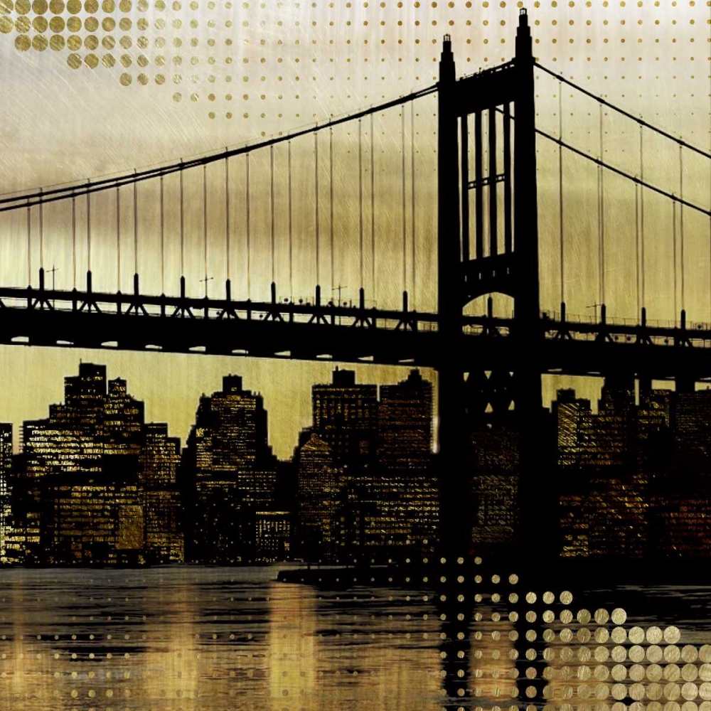 City Metallic In Gold art print by Katrina Craven for $57.95 CAD