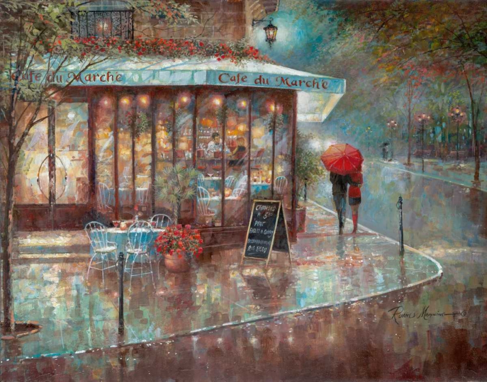 Cafe Du Marche art print by Ruane Manning for $57.95 CAD