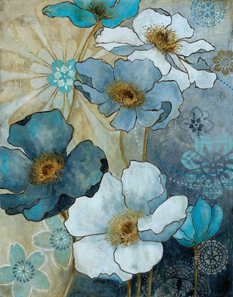 Blue Denim Garden I art print by Carol Robinson for $57.95 CAD