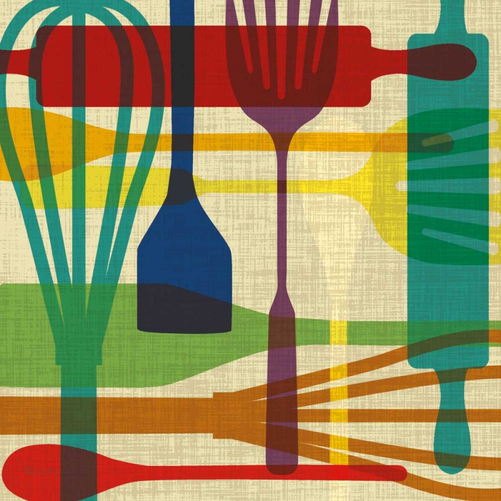 Kitchen Utensils art print by Katrina Craven for $57.95 CAD