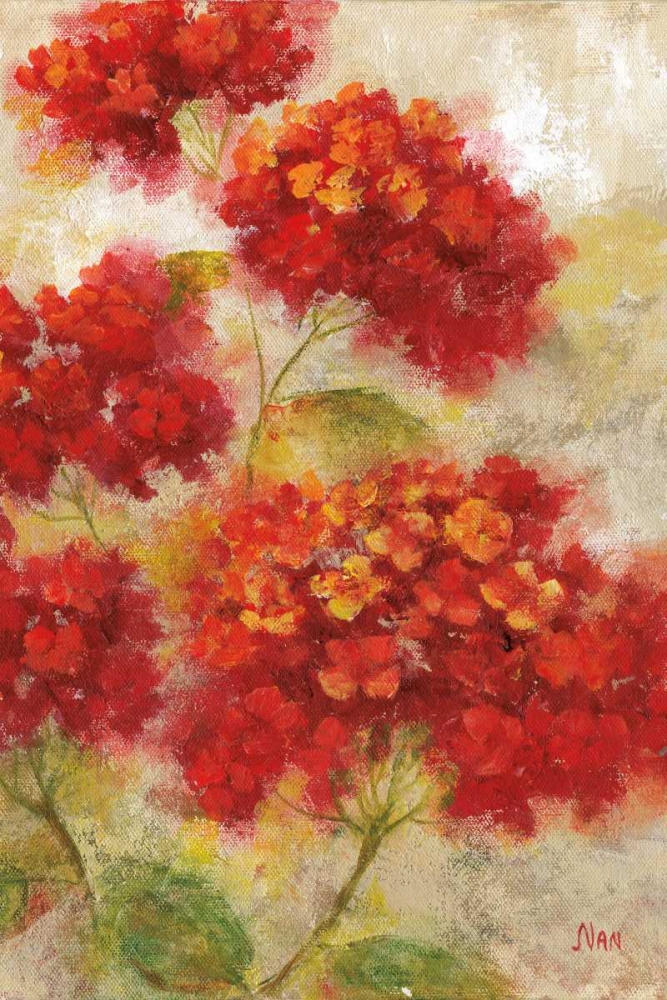 Red Floral I art print by Nan for $57.95 CAD