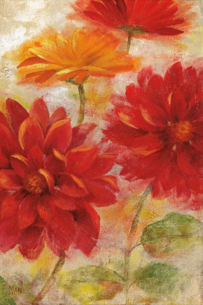 Red Floral II art print by Nan for $57.95 CAD