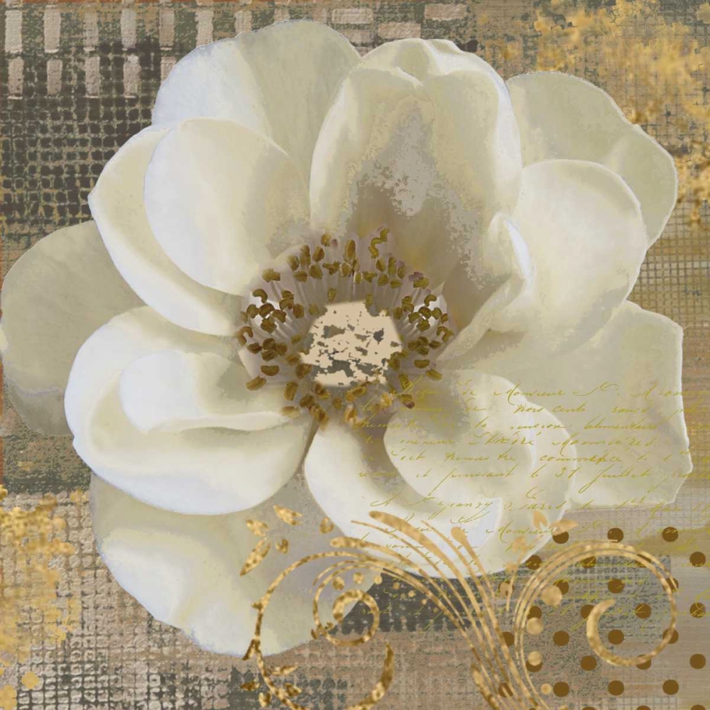 White Poppy Shimmer I art print by Nan for $57.95 CAD