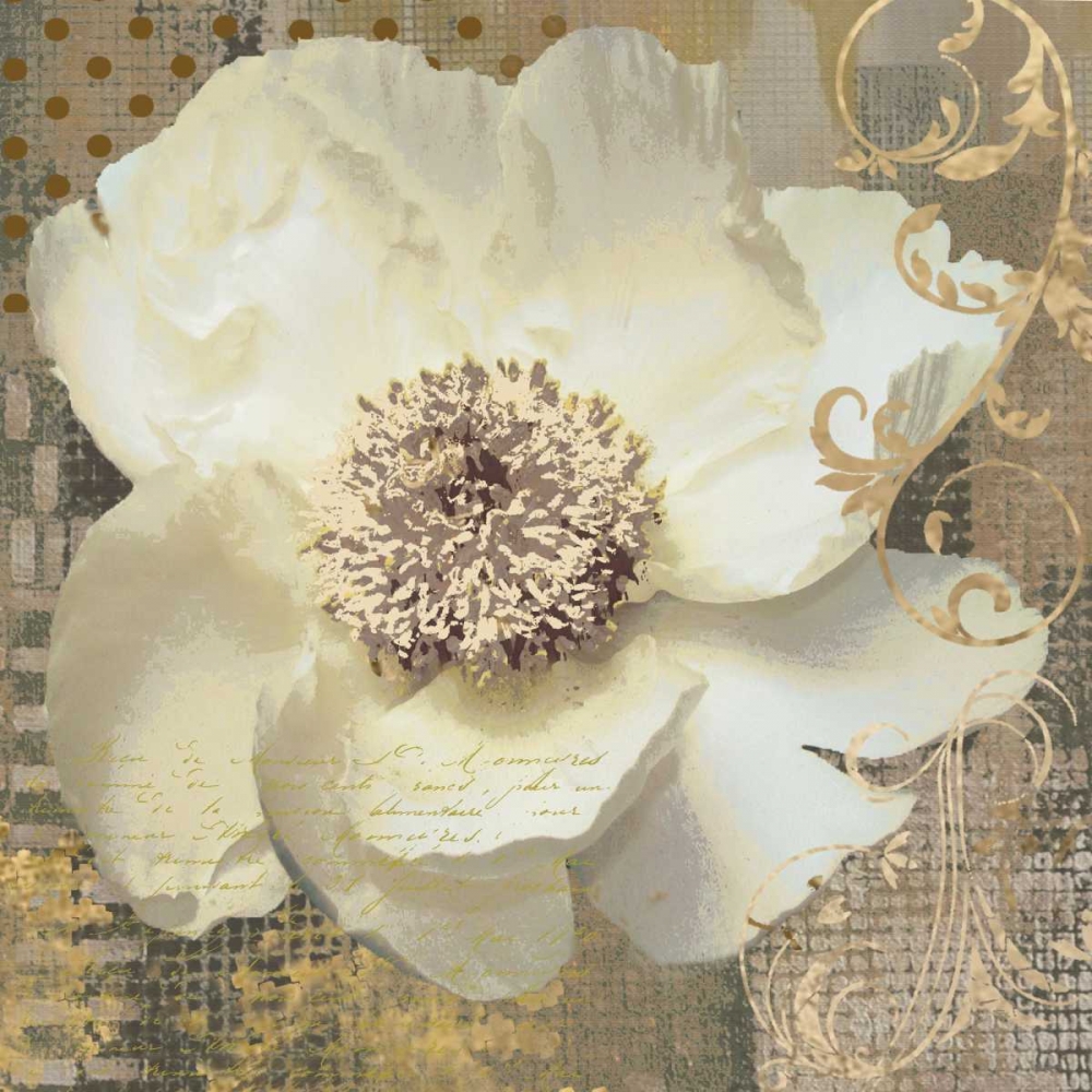 White Poppy Shimmer II art print by Nan for $57.95 CAD