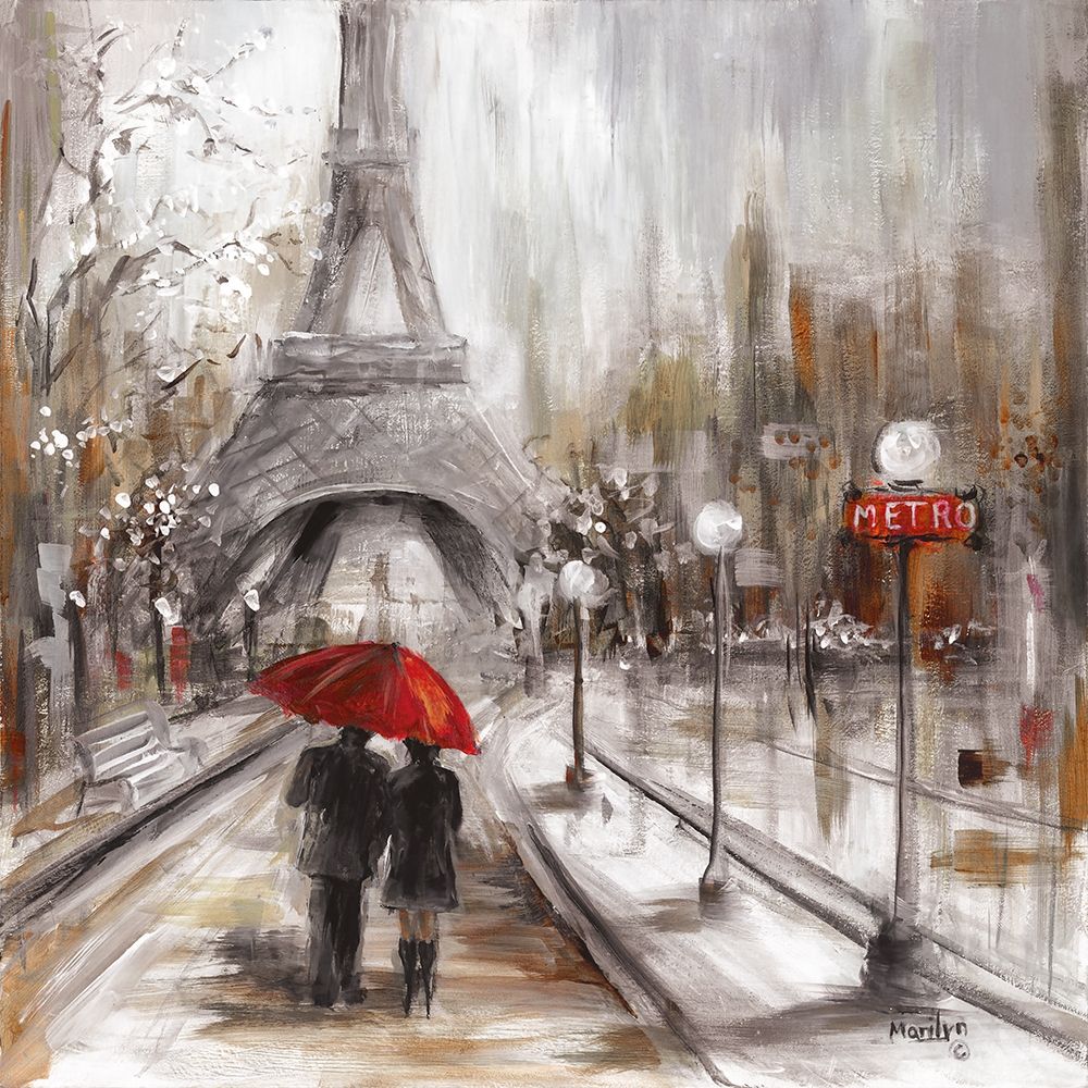 Rainy Paris art print by Marilyn Dunlap for $57.95 CAD