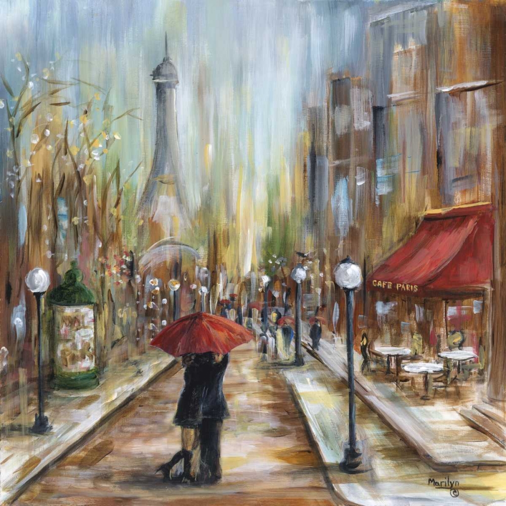 Kiss Me in Paris art print by Marilyn Dunlap for $57.95 CAD
