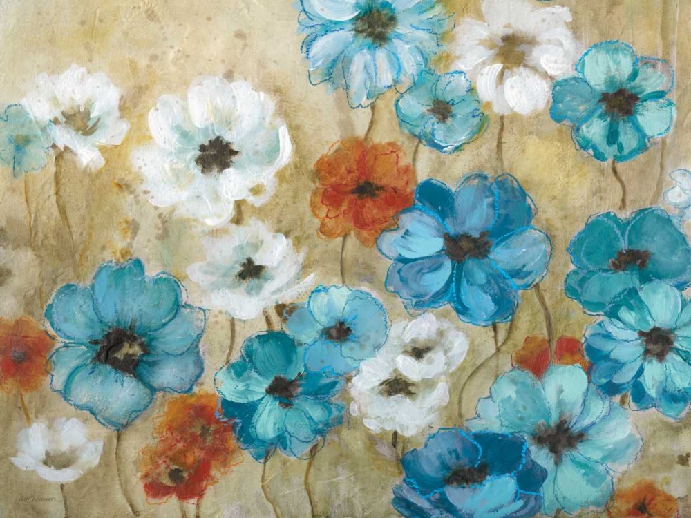 Blue Flower Field art print by Carol Robinson for $57.95 CAD