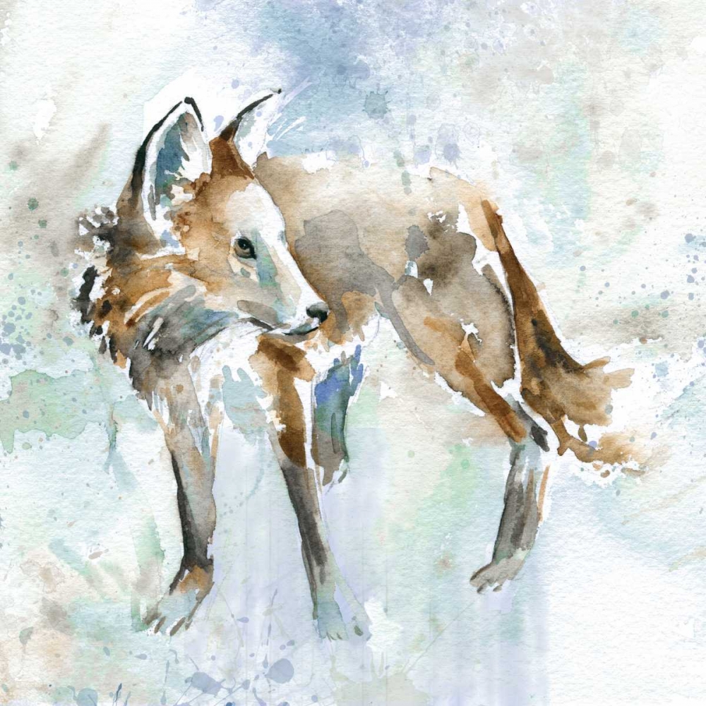 Fox On Blue art print by Carol Robinson for $57.95 CAD