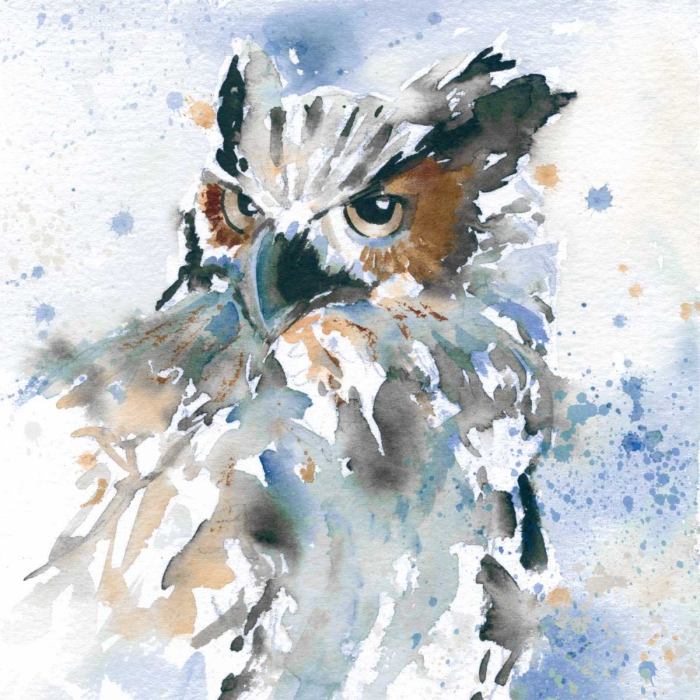 Owl On Blue art print by Carol Robinson for $57.95 CAD