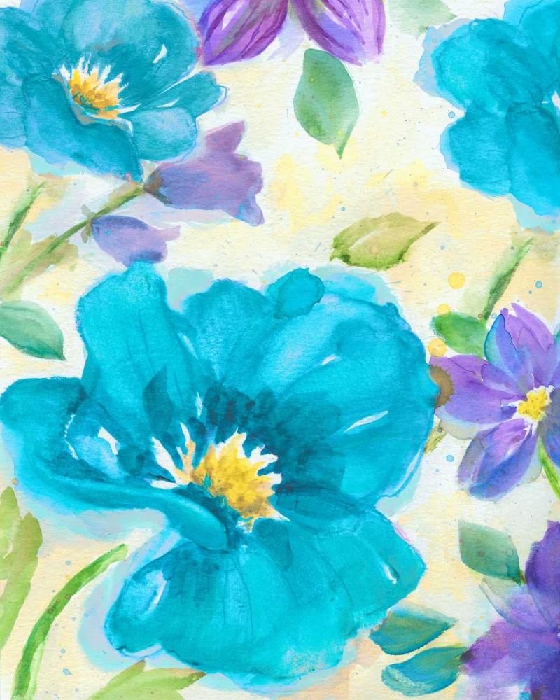 Bright Poppy Blue I art print by Nan for $57.95 CAD