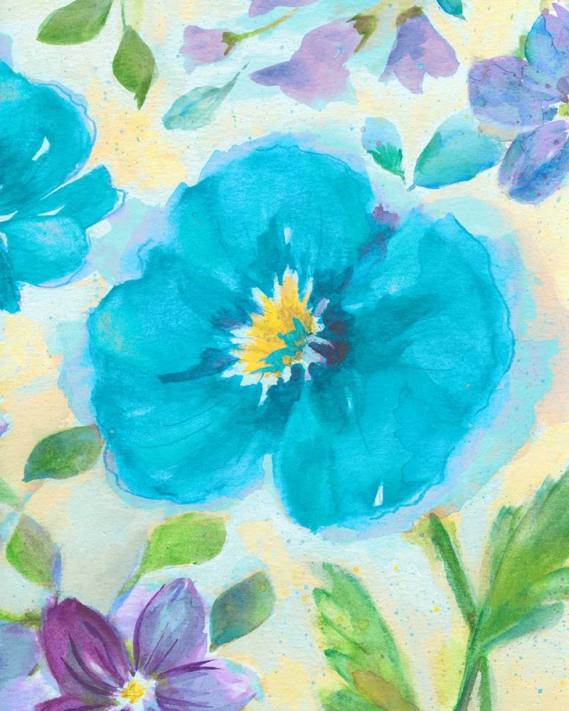 Bright Poppy Blue II art print by Nan for $57.95 CAD