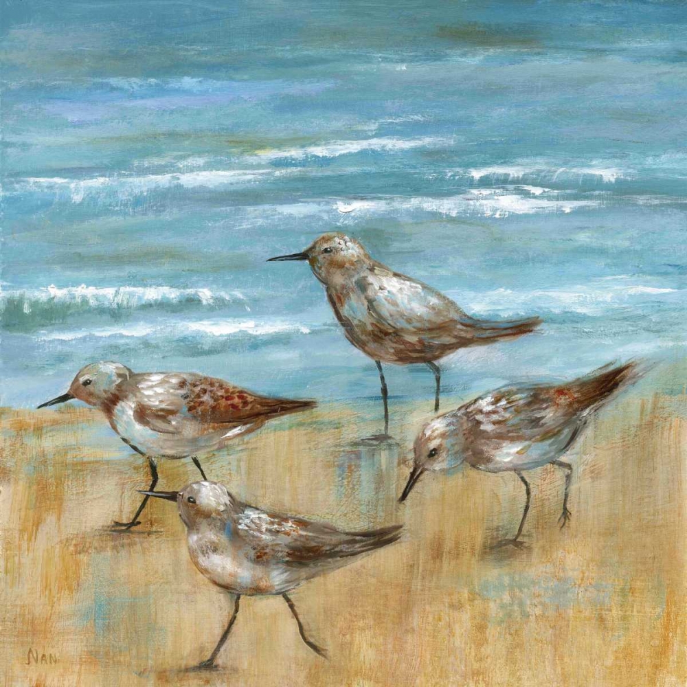 Sandpipers III art print by Nan for $57.95 CAD