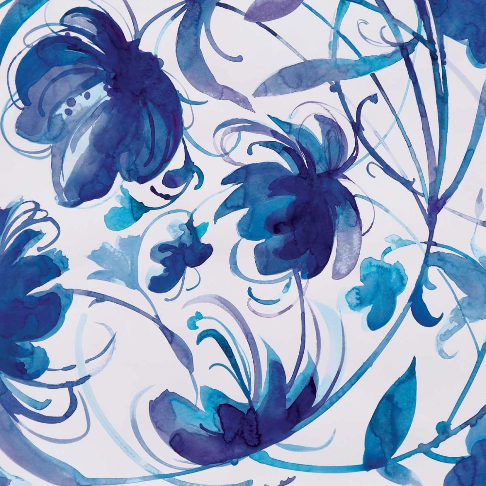 Indigo Swirl I art print by Theresa Troise Heidel for $57.95 CAD