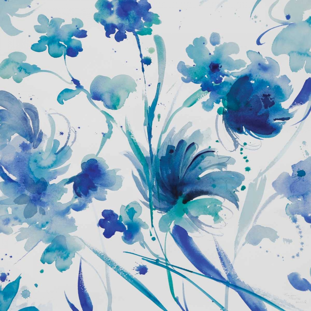 Whimsical Blues I art print by Theresa Troise Heidel for $57.95 CAD
