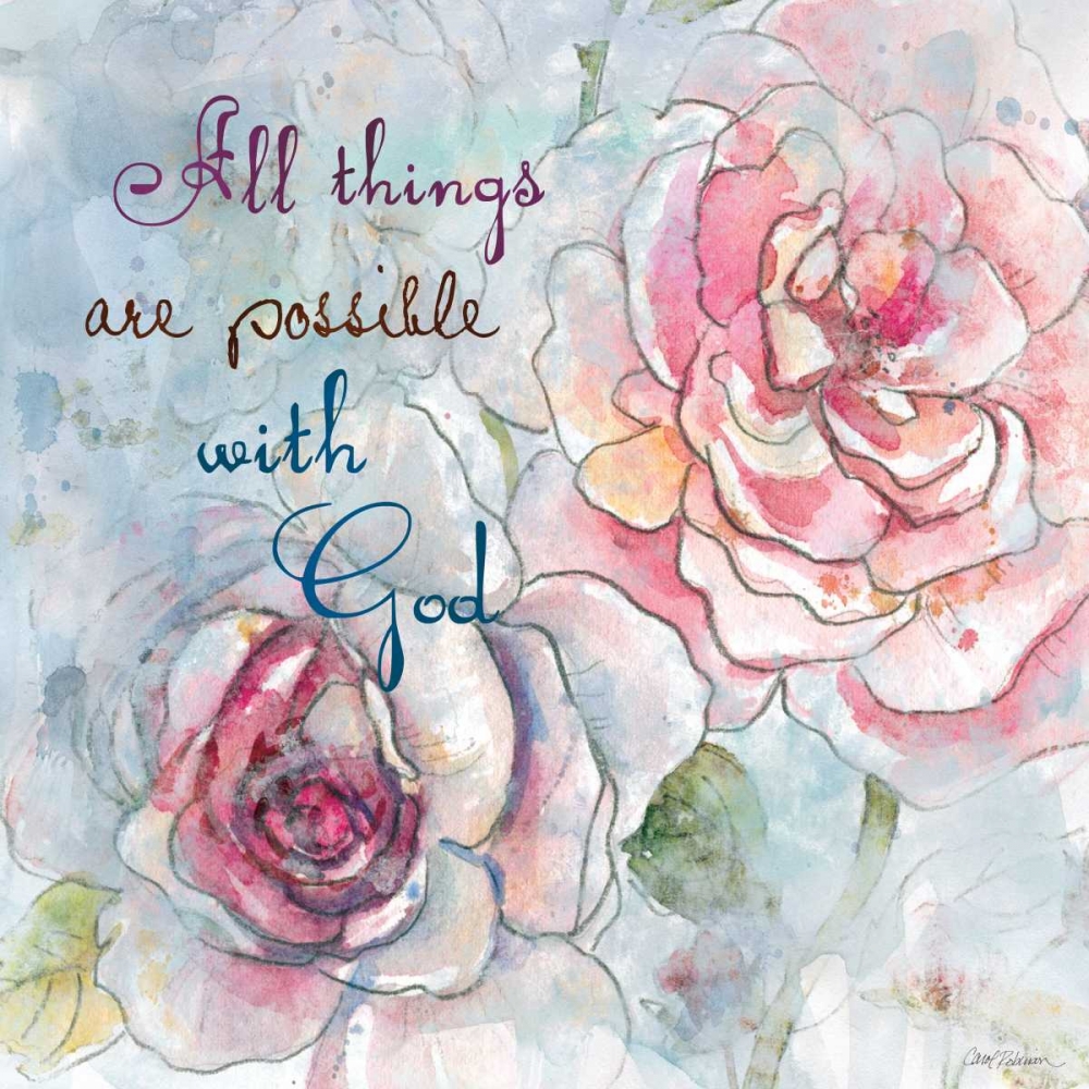 Scripture Flowers art print by Carol Robinson for $57.95 CAD