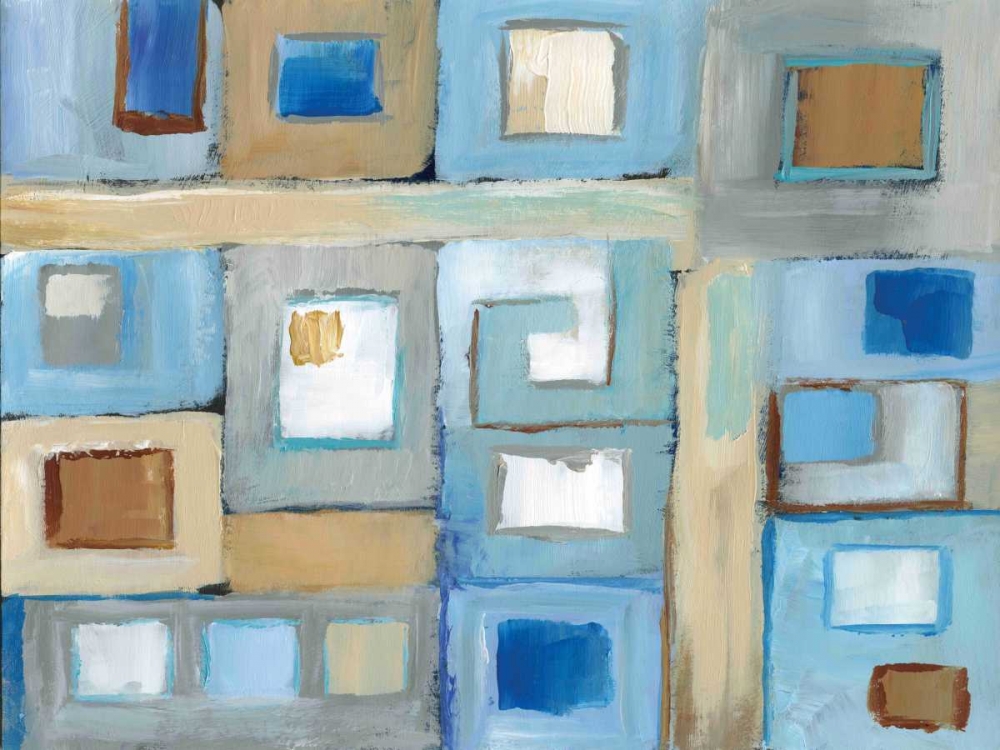 Variation on Greek Key II art print by Nan for $57.95 CAD