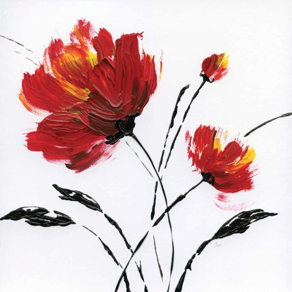 Red Poppy Splash II art print by Nan for $57.95 CAD