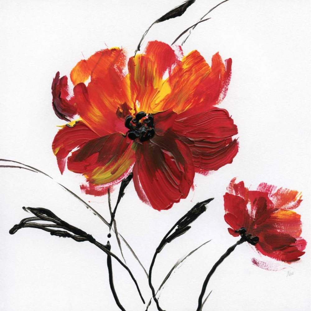 Red Poppy Splash III art print by Nan for $57.95 CAD