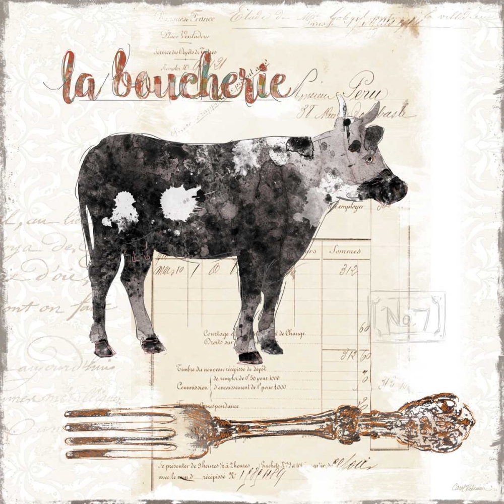 Golden Cuisine Cow art print by Carol Robinson for $57.95 CAD
