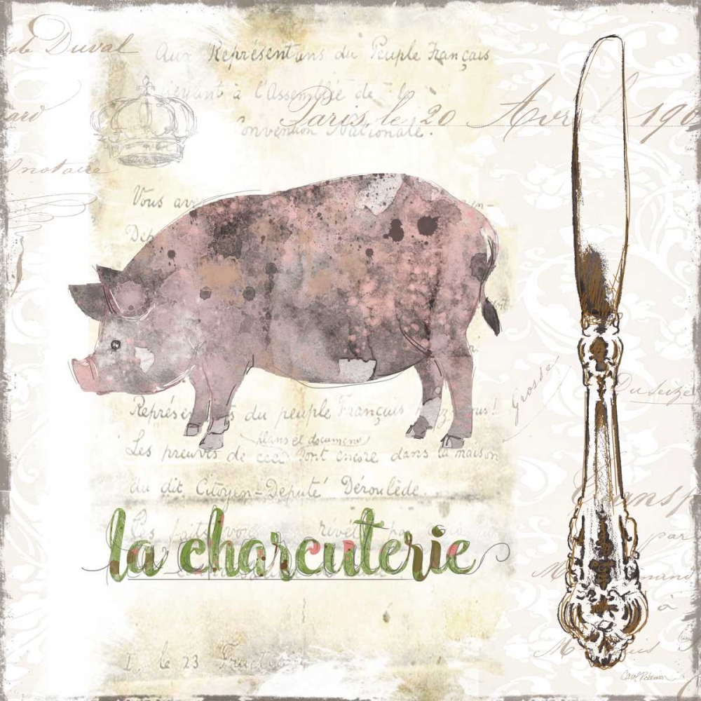 Golden Cuisine Pig art print by Carol Robinson for $57.95 CAD