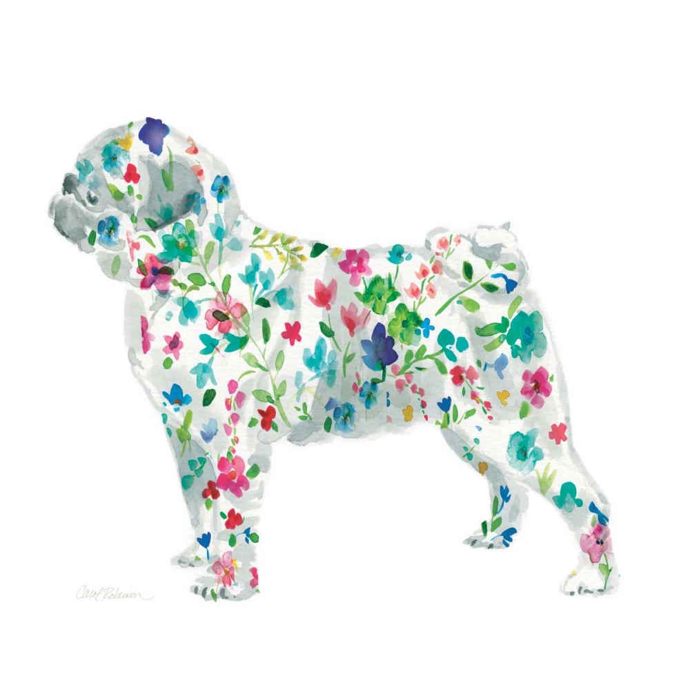 Tapestry Pug art print by Carol Robinson for $57.95 CAD
