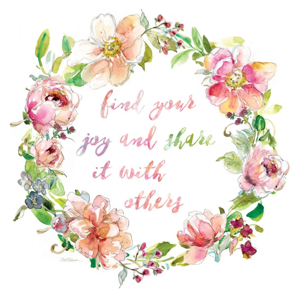 Joy Wreath art print by Carol Robinson for $57.95 CAD