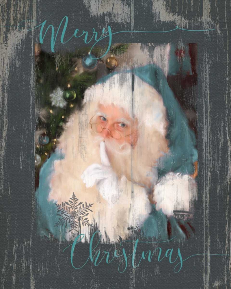 Teal Santa art print by Carol Robinson for $57.95 CAD