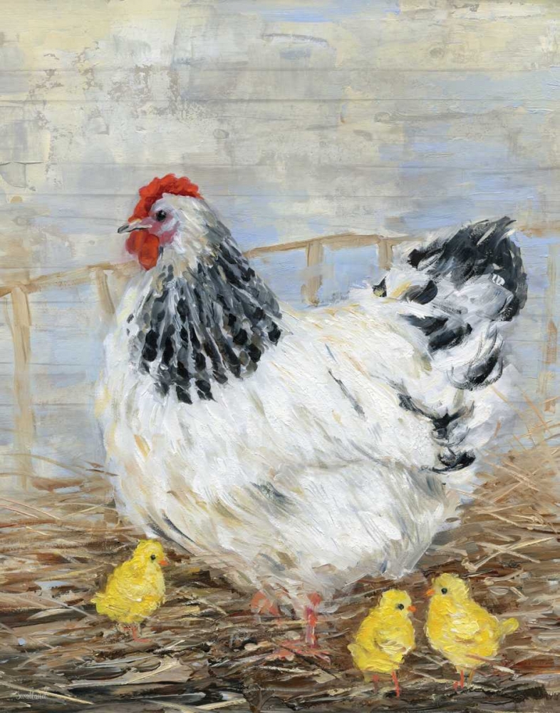 Farmhouse Chicken art print by Sally Swatland for $57.95 CAD