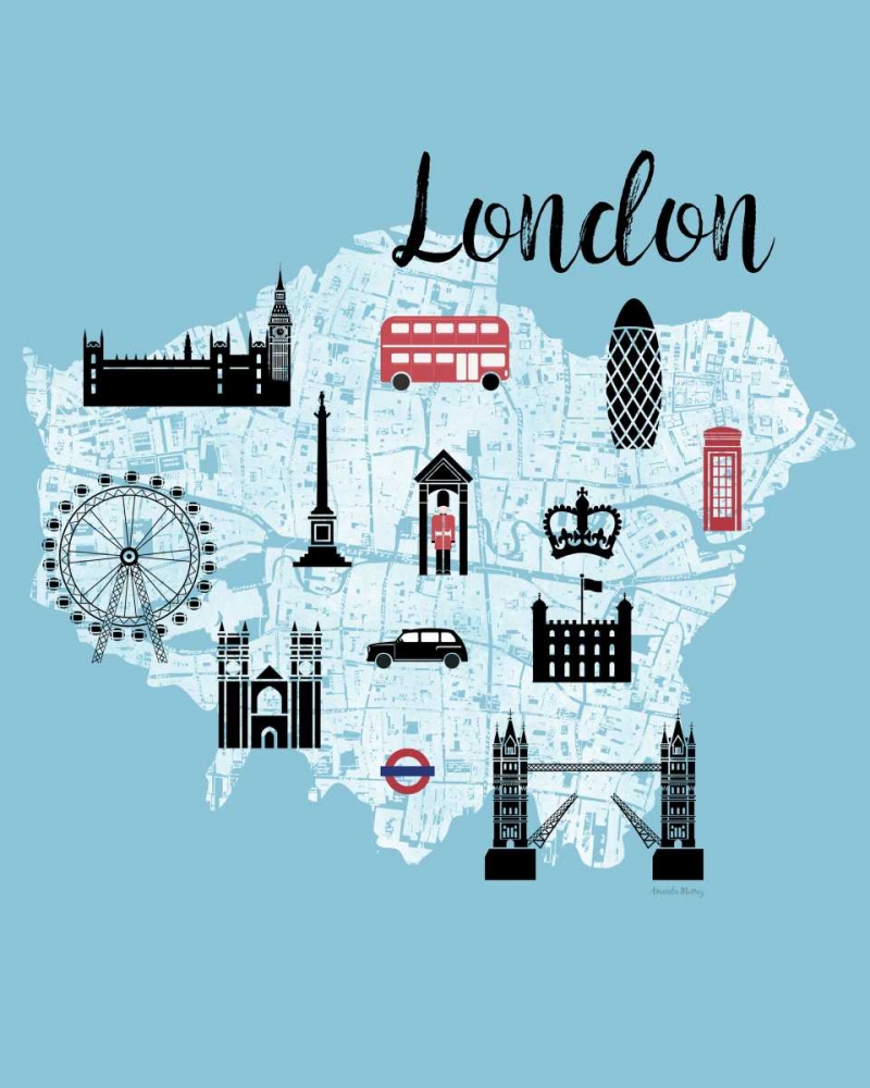 City Graphic Map - art print by Amanda Murray for $57.95 CAD