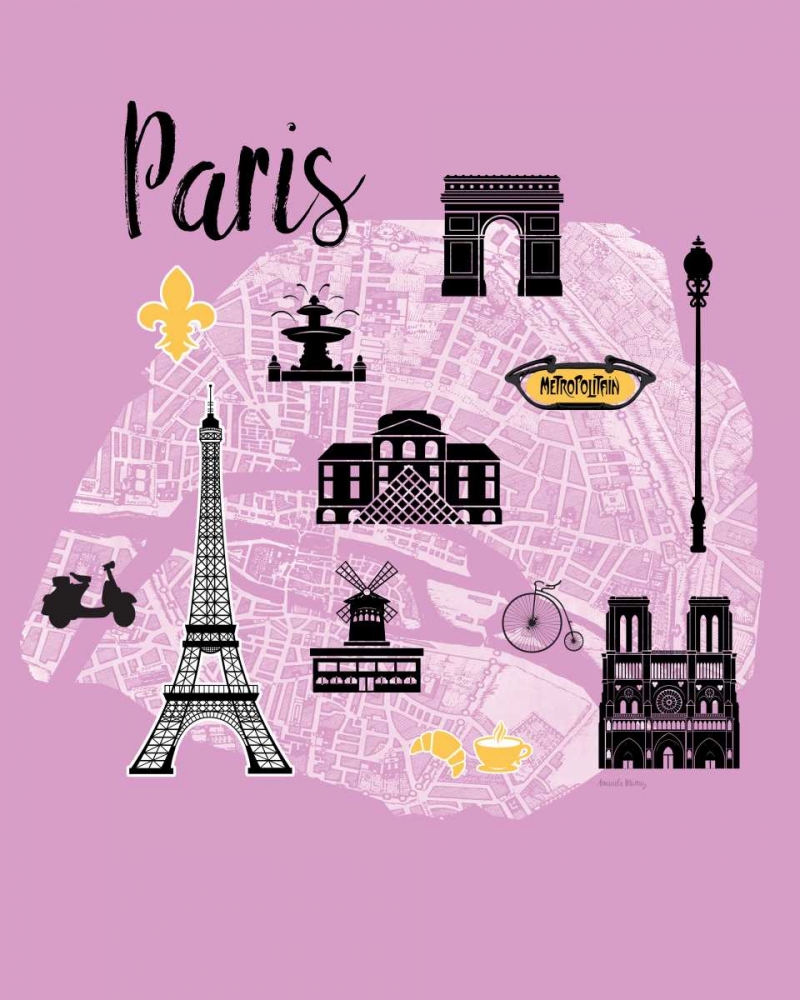 City Graphic Map - art print by Amanda Murray for $57.95 CAD