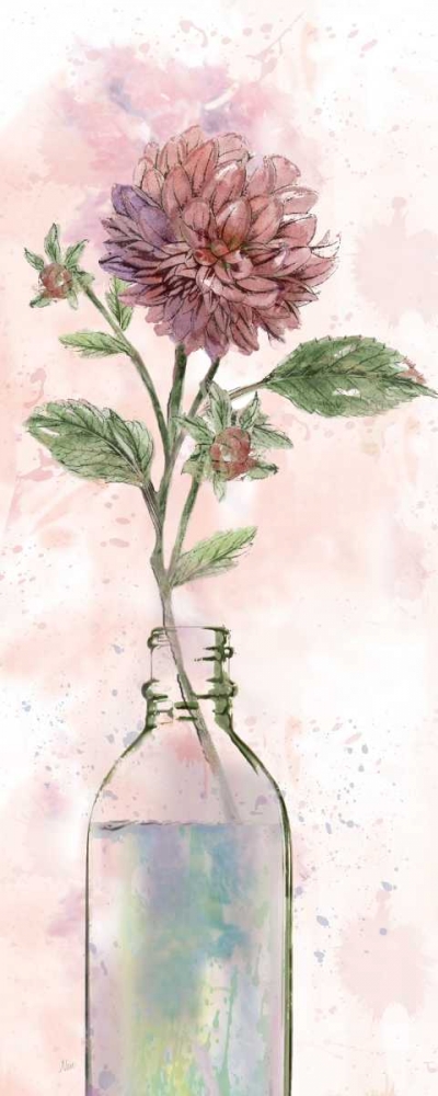 Vintage Bottle Dahlia art print by Nan for $57.95 CAD