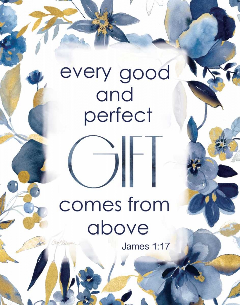Indigo Scripture art print by Carol Robinson for $57.95 CAD