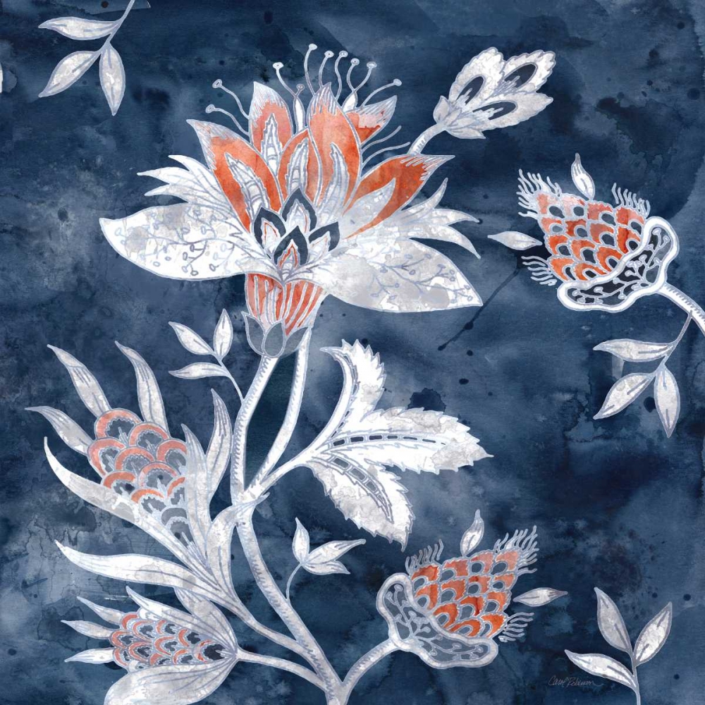 Indigo Jacobean I art print by Carol Robinson for $57.95 CAD