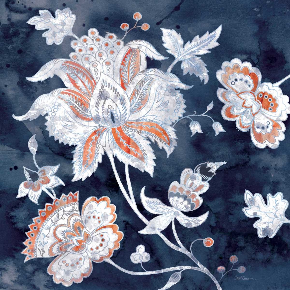 Indigo Jacobean II art print by Carol Robinson for $57.95 CAD
