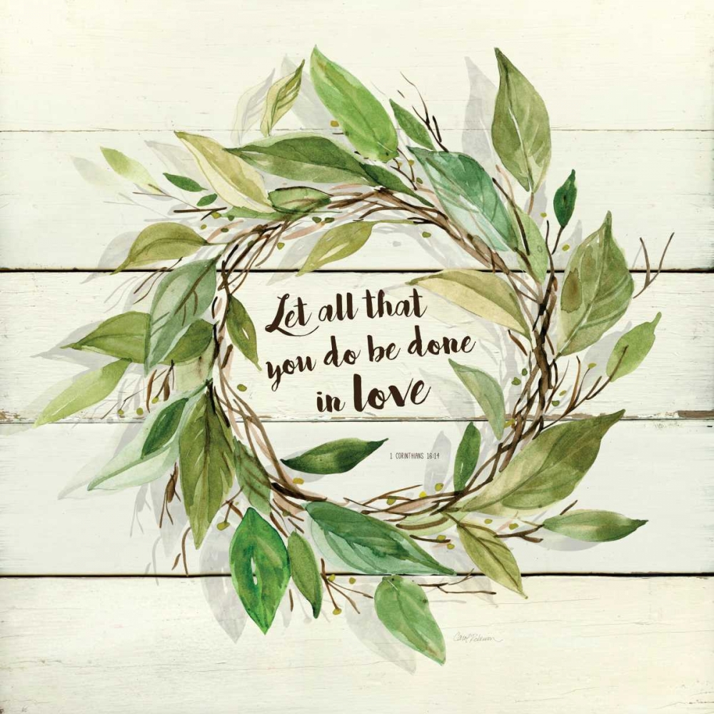 Corinthians Wreath art print by Carol Robinson for $57.95 CAD