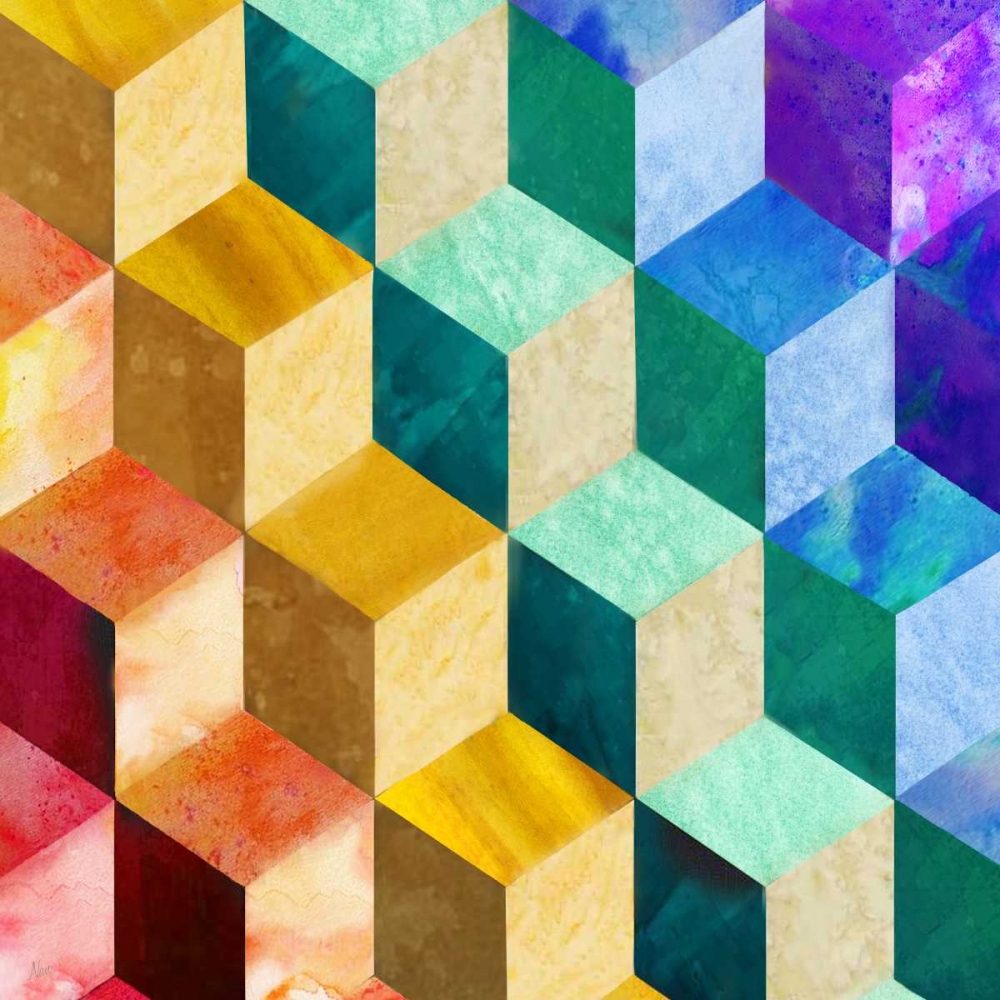Rainbow Blocks art print by Nan for $57.95 CAD