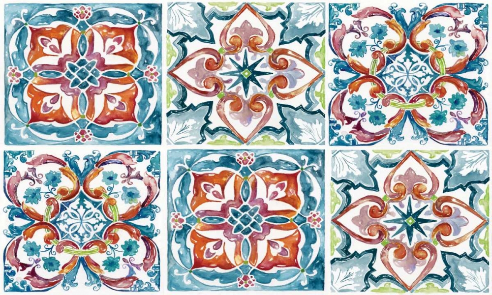 Caribbean Boho Tile art print by Nan for $57.95 CAD