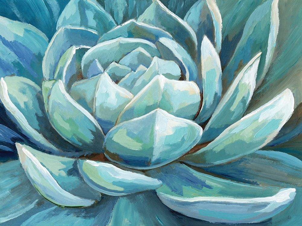 Cerulean Succulent art print by Nan for $57.95 CAD