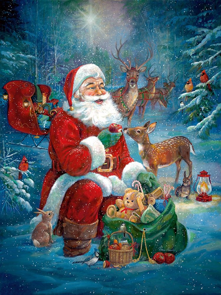 Santas Woodland art print by Ruane Manning for $57.95 CAD