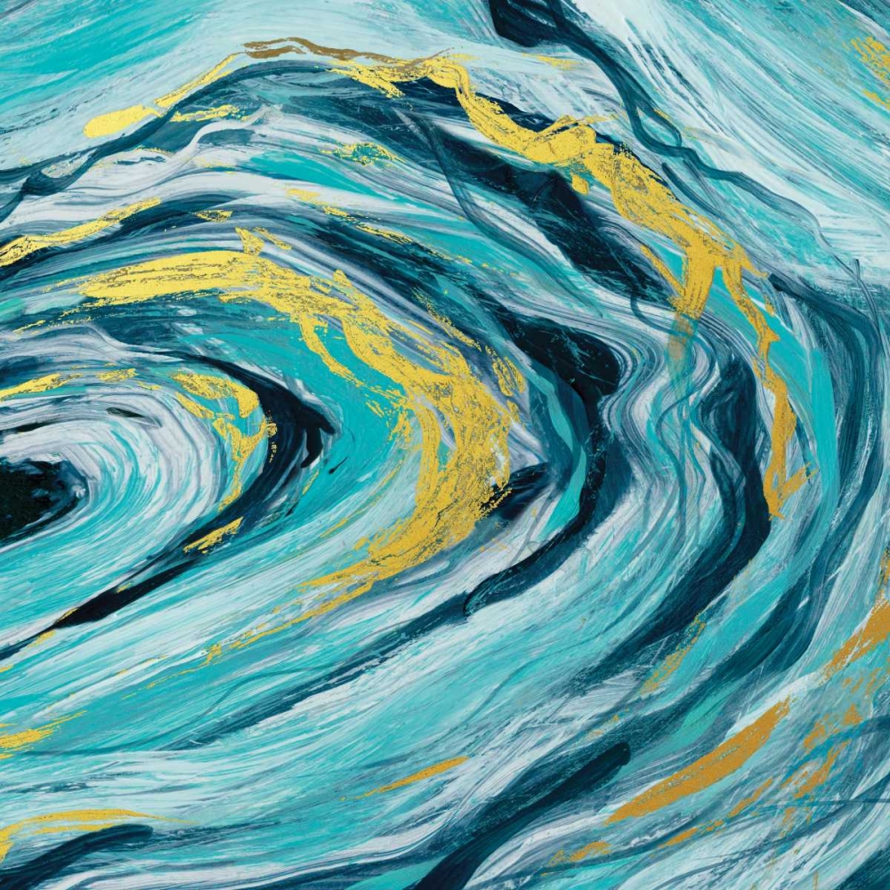 Teal Agate Gold art print by Carol Robinson for $57.95 CAD