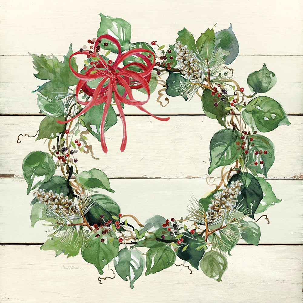 Holiday Wreath art print by Carol Robinson for $57.95 CAD